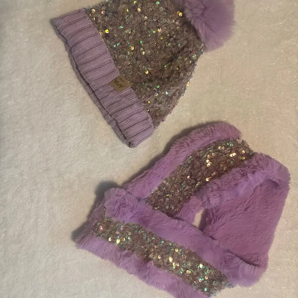 Beanie and scarf set girls